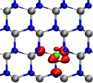 Localised indium state above the conduction band edge in Al1-xInxN.